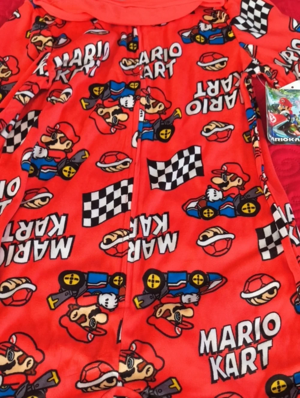 Mario Kart Red Kids One-Piece Pajama